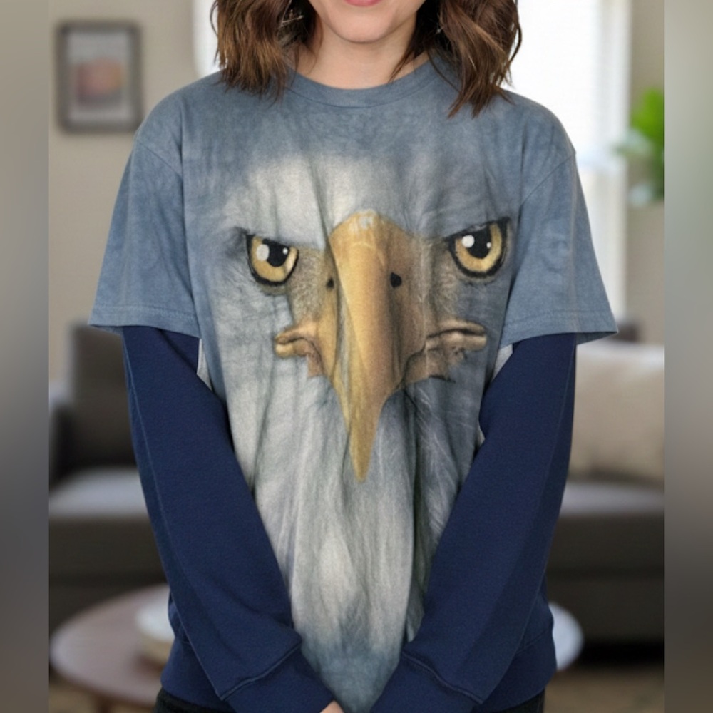 The Mountain Eagle Big Face AOP Tshirt Large 21.5”